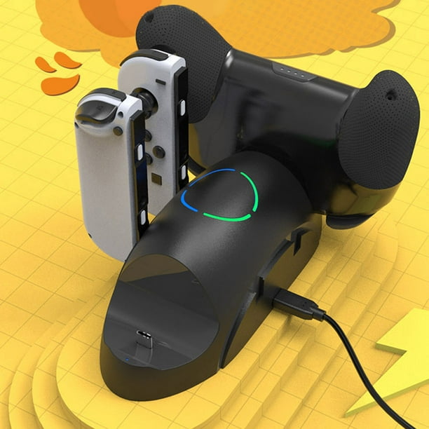 Muelle de carga Base de carga 6 en 1 DC5V/2A para Nintendo Switch Pro para Nintendo Switch Joy-con
