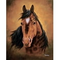 thumbnail image 2 of Petrikova, Eva 12x14 White Modern Wood Framed Museum Art Print Titled - Brwon Horse, 2 of 4