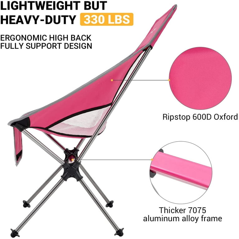 KingCamp Ultralight Compact Camping Chair Lightweight High Back