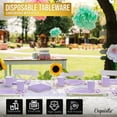 thumbnail image 3 of Exquisite 350 Piece Lavender Paper Party Plates & Tableware Dinnerware Set, 3 of 6