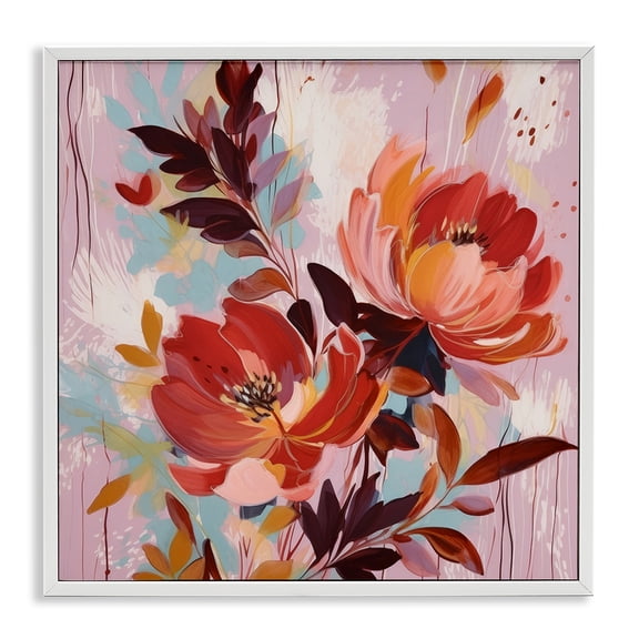 Stupell Industries Modern Blooming Petals Pattern White Framed Giclee Art, 17 x 17, by Lazar Studio