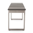 thumbnail image 6 of Noble House Chaves Outdoor Aluminum Dining Bench, Gray, Silver, 6 of 6