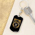 thumbnail image 6 of Man Hunting Employment Stainless Steel or 18k Gold Premium Swivel Dog Tag Keychain, 6 of 10