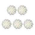 thumbnail image 1 of AMLESO 5pcs Pearl Crystal Flower Buttons Embellishments for Wedding Jewelry Making, 1 of 8