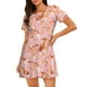thumbnail image 1 of Fotbe Pink Cockatoo Birds Bata de Dormir para Mujer con Estampado, Camisón de Algodón de Manga Corta, Ropa de Dormir Casual, 1 of 6