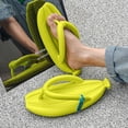 thumbnail image 5 of Summer Saving Clearance! Tuobarr Womens Flip Flops Women Men Slippers Home Couple Shoes Indoor Outside Soft Soled Banana Slippers Flip Flops Green US Size 7, 5 of 5