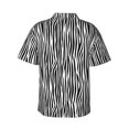 thumbnail image 3 of Daiia Zebra Skin Hawaiian Shirt for Men Gentle Cotton Regular Short Sleeve Casual-Large, 3 of 9
