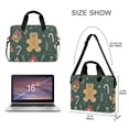 thumbnail image 3 of FORMRS 16" Laptop Bag Carrying Sleeve Case with Handle Travel Shoulder Briefcase, Brown Christmas Gingerbread, 3 of 8