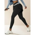 thumbnail image 6 of PISONIC Sports Long Pants with Color Block Design and Built-in Pockets, High Waist Butt-Lifting Fitness Yoga Leggings for Cycling, Gym, Running, 6 of 14