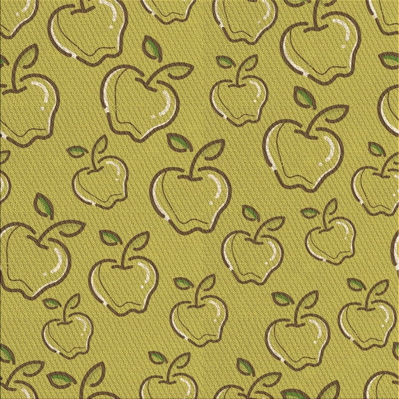 Ahgly Company Indoor Square Patterned Golden Brown Yellow Area Rugs, 5' Square