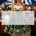 thumbnail image 3 of WAGUTH Women's Oktoberfest Print Dirndl Dresses Sleeveless Midi-Length Dress A‑Line Swing Dress for Beer Festival Party, 3 of 5
