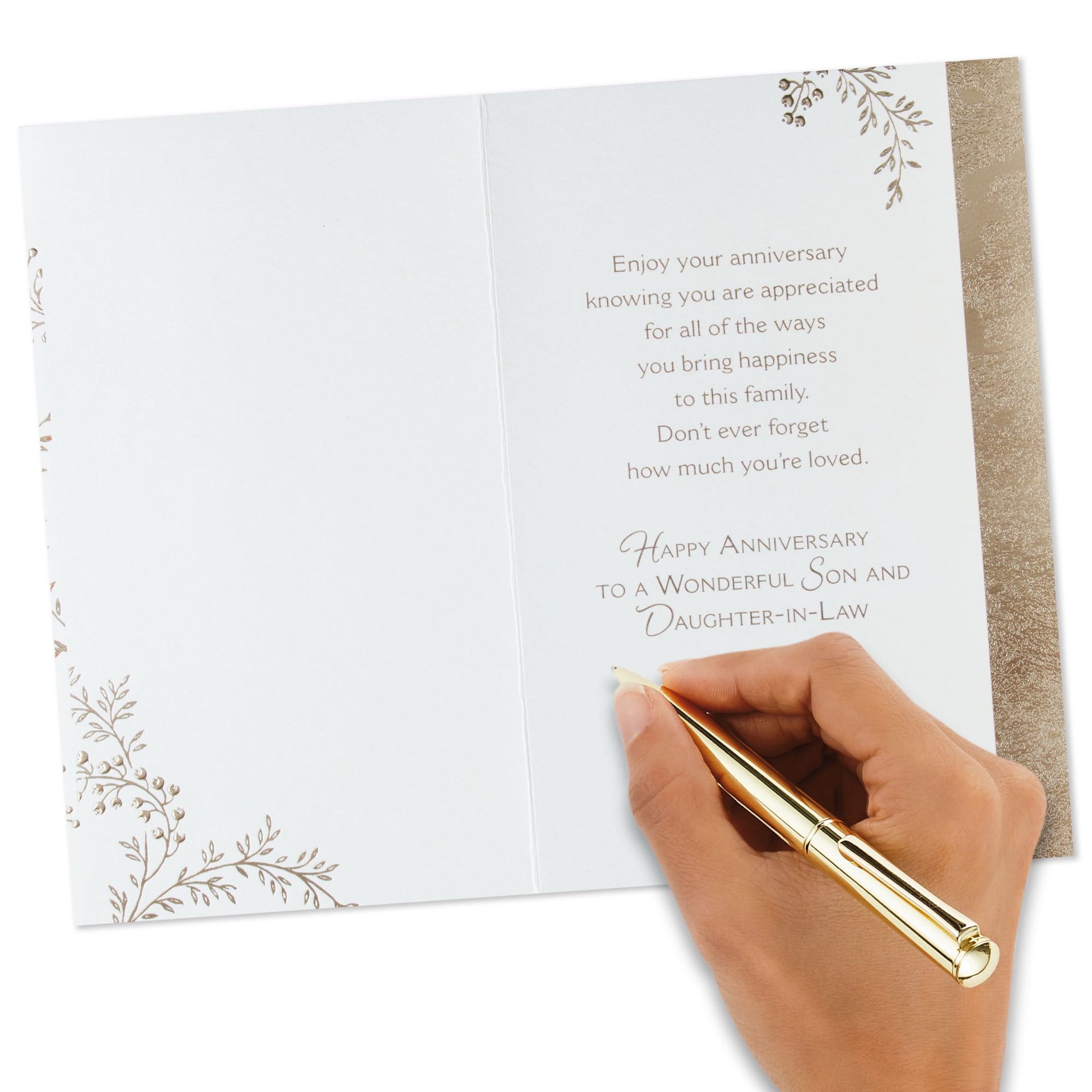 Hallmark Anniversary Card for Son and Daughter-in-Law (Don't Forget How Much You're Loved)