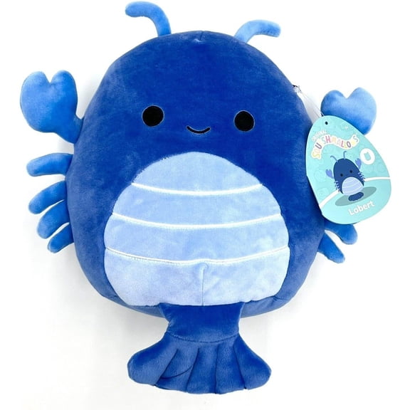 Squishmallows Rare 8 Inch Lobert The Blue Lobster Crab Plush - Add Lobert to Your Squad, Ultrasoft Stuffed Animal Large Plush Toy, Official Kellytoy Plush