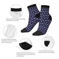 thumbnail image 6 of Bingfone Purple And Blue Squares Design Patterned Men'S Women'S Casual Cotton Socks, 6 of 9