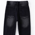 thumbnail image 5 of Boys Pants,Boys' Distressed Jeans Ripped Denim Pants Stretch Comfort Fit High-Street Spring/Autumn Layering,Uniform Pants for Boys,Black,13-14 Years, 5 of 8