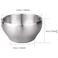 thumbnail image 5 of Ice Cream Bowl Insulated Bowl 15oz Double Wall Soup Bowl SUS304 Stainless Steel Cereal Bowl, Set of 2 Stainless steel Silver, 5 of 7