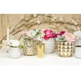 thumbnail image 2 of Vases Star Ceramic Vase Geometric Flower Pattern Pot 4.75 in White & Gold, 2 of 3