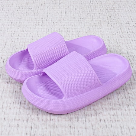 

Toddler Kids Anti-slip Slippers Solid Soft-soled Indoor Slides Bathroom Pool Shoes