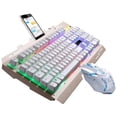 thumbnail image 1 of 1 Pce Clavier Souris Ergonomique de Jeu Mécanique Rétroéclairé à DEL pour PC, 1 of 6