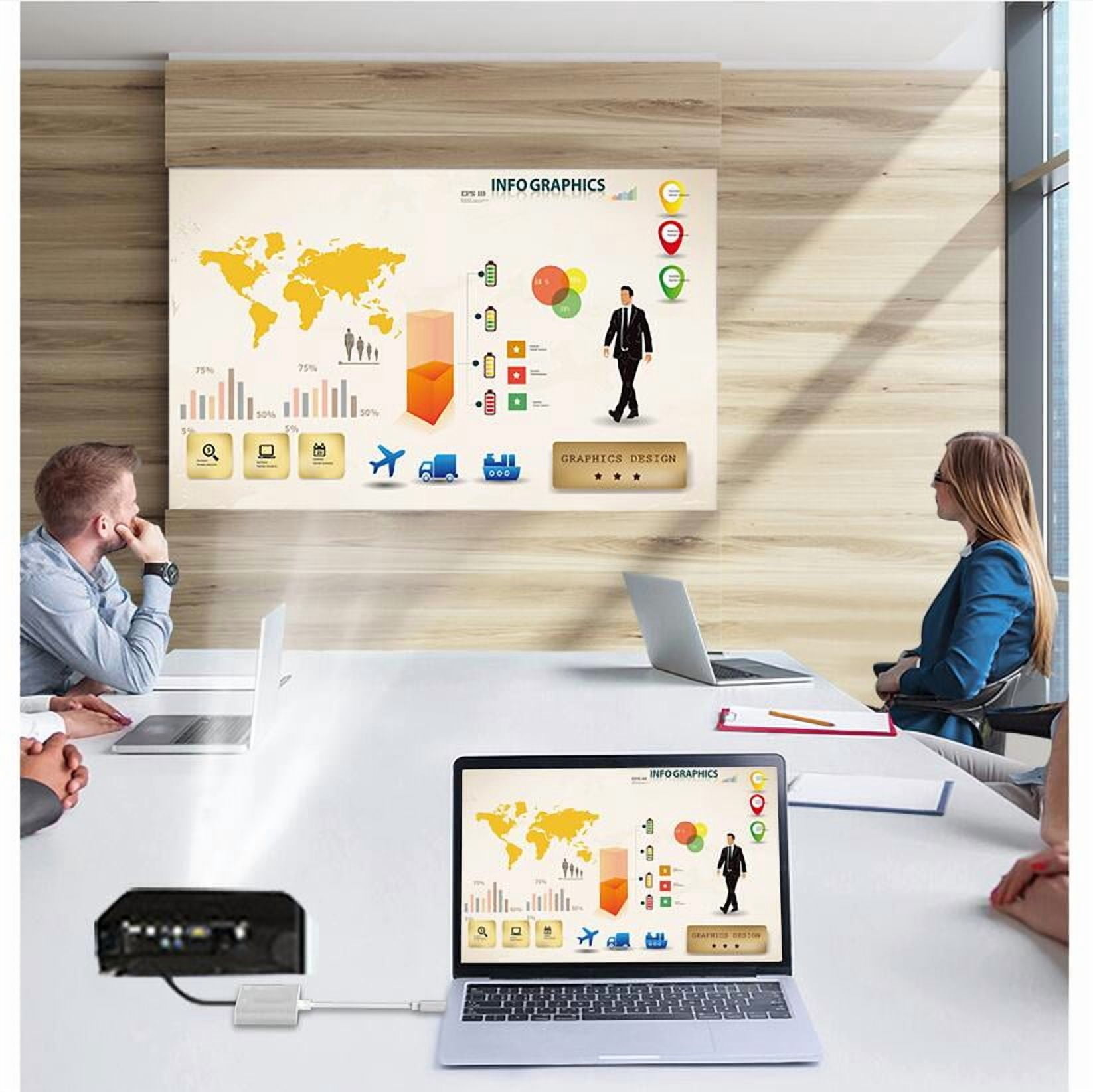 KOMI cross-border type-c To HDMI +VGA laptop extended projection screen display 4K video multi-port adapter, USB3.1type-c video cable, USB3.1 Type-c to HDMI mother +VGA mother frequency adapter