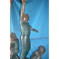 thumbnail image 3 of Nifao Four Kids Playing on a Rock Bronze Statue – Outdoor Garden Decor Sculpture, 49"L x 26"W x 89"H, 3 of 8