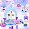 thumbnail image 4 of Juguete de maquillaje Princess Vanity Set FHOZGECY para niños de 3 a 5 años, 4 of 7