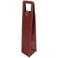 thumbnail image 2 of ADDHAT Beverage Bottle Carrier Leather Wine Packaging Bag Brown 1Pack 41x9Cm, 2 of 5