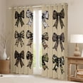 thumbnail image 2 of Homewish Cartoon Bow Knot Black Out Curtains,Vintage Camo Pattern Curtains Pack of 2 (42x63 Each),Green Brown Bedroom Curtains For Boys Girls,Breathable Home Decor, 2 of 6