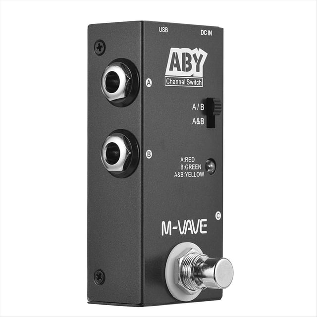 Selector de Línea ABY Interruptor AB Mini Pedal de Efectos de Guitarra Pedal de Bajo con Bypass Verdadero Caja AB - Interruptor de Canal ABY