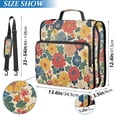 thumbnail image 2 of FORMRS Zipper Binder with Shoulder Strap 2-inch Ring 500 Sheet Capacity File Bag, Vibrant Flowers Pattern, 2 of 5