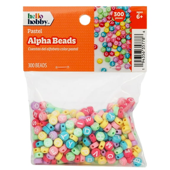 Hello Hobby Pastel Alpha Beads