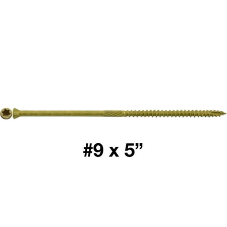 

Jake Sales Brand #9x5” Torx/Star Trim Head Wood Screw ~245 Screws - ACQ Bronze Exterior Coated - 5 Pounds