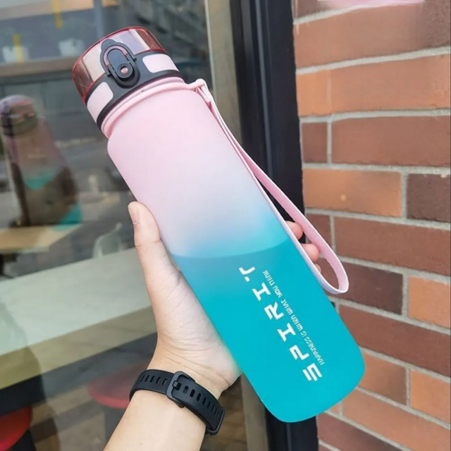 Large Capacity Sports Water Bottle 500ML/1000ML Leak Proof Reusable Plastic Cup For Outdoor Travel Gym