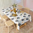 thumbnail image 6 of Black Dog Puppy Paw Rectangle Tablecloth 60"x120",Waterproof Polyester Rectangle Table Cloth, Wipeable Spillproof Polyester Tablecloth for Dining, Camping, Indoor and Outdoor, 6 of 6