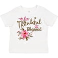 thumbnail image 3 of Inktastic Thankful and Blessed Inspirational Saying with Pink Flowers Boys or Girls Toddler T-Shirt, 3 of 5