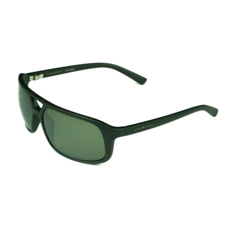 Men's Livorno Satin Black Plastic Frame Grey Polarized Lens Sunglasses