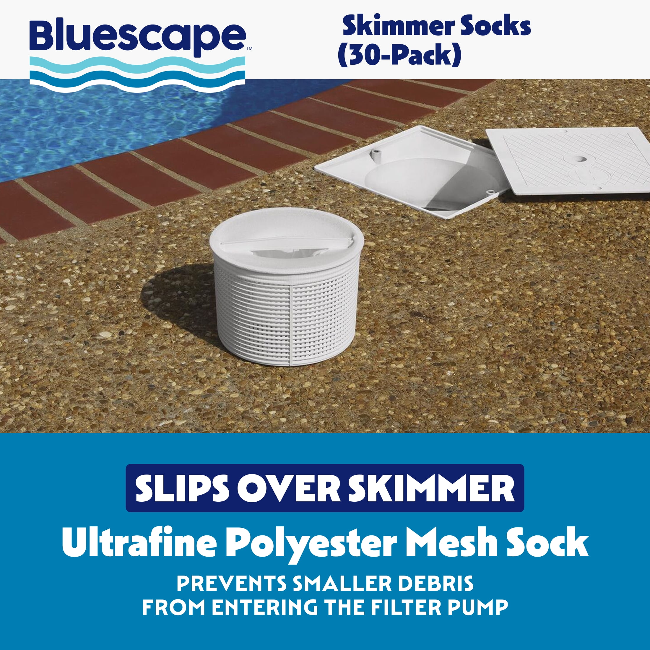 Bluescape Skimmer Socks for Above Ground Pools & In-Ground Pools, 30-Pack