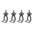 thumbnail image 1 of Hot Dog Sausage Grill Racks, 4-Piece Portable Stainless Steel BBQ Accessories for Outdoor Cooking, 1 of 4