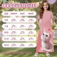 thumbnail image 7 of Uourmeti Girls Summer Maxi Dresses Crew Neck Short Sleeve Casual Flowy Tiered Long Dress with Pockets (Cute Kitty Pink), Size 11-12 Years, 7 of 7