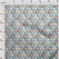 thumbnail image 3 of oneOone Cotton Flex Dusty Teal Green Fabric Geometric With Dry Brush Craft Projects Decor Fabric Printed By The Yard 40 Inch Wide, 3 of 4