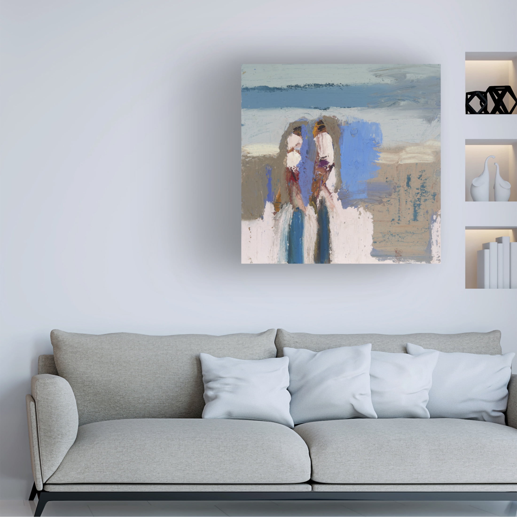 Canvas Wall Art - Erin McGee Ferrell 'Shell Gathers VI' Wall Art for Living Room, Bedroom, or Office Décor by Trademark Fine Art - 18 x 18 Inches