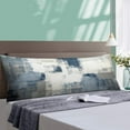 thumbnail image 2 of Grey Blue Abstract Art Painting Body Pillow Cover White Blue Gray Long Pillow Case with Zipper Decorative Bedding Pillowcase Modern Pillow Covers Soft Cushion Pillow Case for Bedroom,Couch,20"x54", 2 of 6