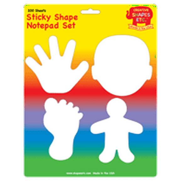 SHAPES ETC. Sticky Notepad Set - Body Parts
