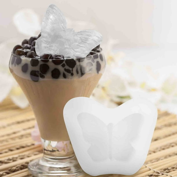 Enrejado de hielo, bandeja de cubitos de hielo, bandejas de hielo, molde de bandeja de hielo con forma de mariposa para helado casero, molde con forma de mariposa