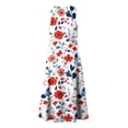 thumbnail image 6 of VBVC Women's Floral V-Neck Sleeveless Maxi Dress,Button Detail Loose Flowy Dress For Women,Ladies' Casual Patriotic Summer Sundress with Pockets,Multicolor,S-3XL, 6 of 8