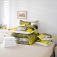 thumbnail image 4 of Erosebridal Lemon Yellow Grey Comforter Set Twin Size,Grunge Ombre Bedding Set Teens Adult,Graffiti Oil Painting Bed in A Bag 7 Piece,Watercolor Contemporary Art Bed Sets, 4 of 4