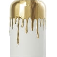 thumbnail image 6 of CosmoLiving by Cosmopolitan 14" Abstract White Ceramic Vase with Abstract Gold Melting Drips, 6 of 10
