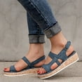 thumbnail image 2 of eczipvz Womens Shoes Women's Strappy Ankle Wrap Buckle Fashion Flat Sandals, 2 of 5
