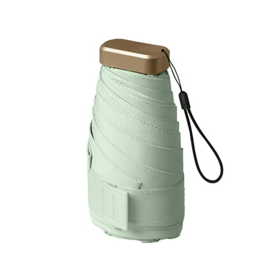 Summercome Mini Travel Sun Umbrella for Purse - Small Compact UV Protection, Lightweight Portable Parasol, Windproof for Women, Men, Kids, Green