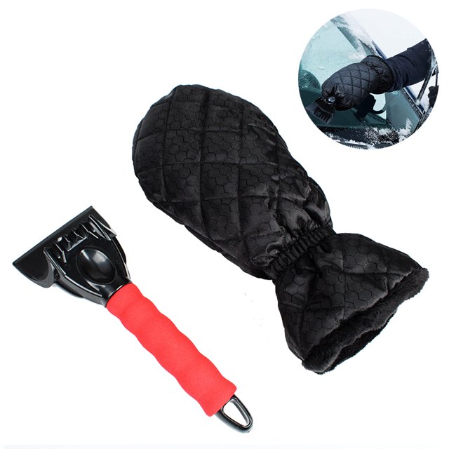Guantes raspadores de hielo para automóvil, guantes impermeables y cálidos para raspadores de hielo para automóviles, forro de terciopelo que nunca se congela, parabrisas para automóviles, pala para nieve, raspador de hielo Ormromra 2034416-3